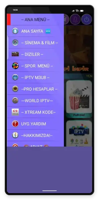Netv Gold Sinema, Dizi ve Spor Menüsü